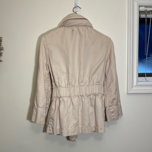 French Connection FCUK Utility Jacket - Lightweight Linen-Blend Khaki Jacket - Picture 7 of 14